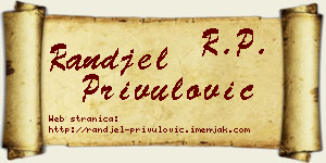 Ranđel Privulović vizit kartica